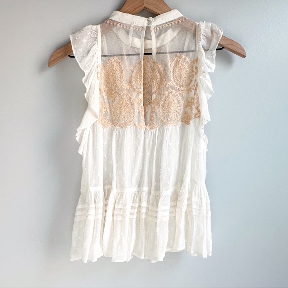 Free People Party's Not Over Swiss Dot Blouse - Picture 3 of 4